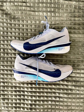 Nike ZoomX Running Shoes in White & Blue